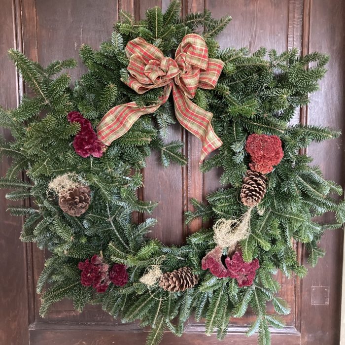 Premium Floral Holiday Wreath with bow Loudoun County